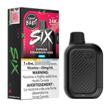 Flavour Beast SIX Strawberry Kiwi Iced disposable vape with strawberry kiwi flavour.