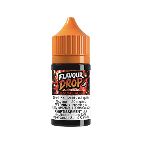 Flavour Drop. Nic Salt Sweet tropical mango and tangy raspberry come together in a vibrant blend finished with a crisp icy exhale.