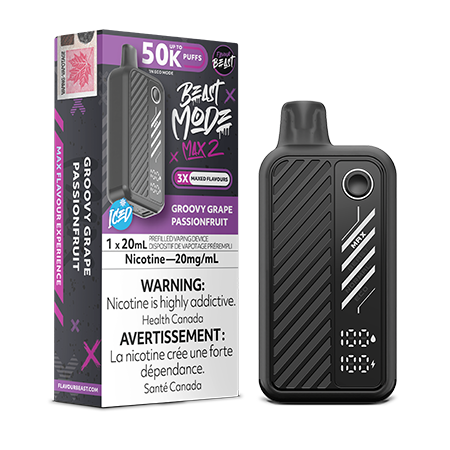 Groovy Grape Passion Fruit Ice Flavour Beast Max 2 50K Toronto GTA Vaughan Ontario Canada Wicks & Wires Vape Shoppe