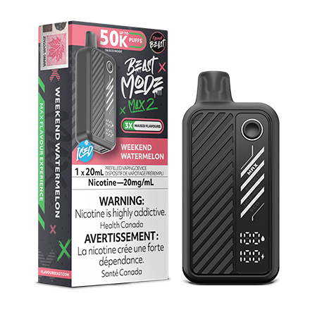 Weekend Watermelon Ice Flavour Beast Max 2 50K Toronto GTA Vaughan Ontario Canada Wicks & Wires Vape Shoppe