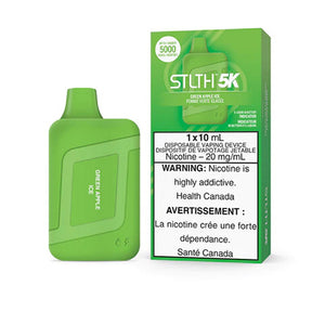 Green Apple Ice STLTH 5K Disposable by STLTH Toronto GTA Vaughan Ontario Canada Wicks & Wires Vape Shoppe