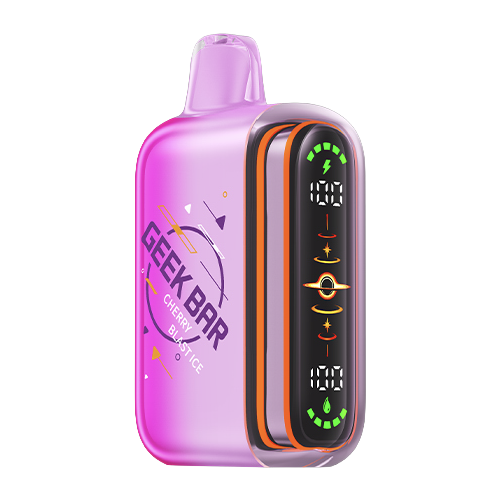 Geek Bar Pulse 2Cherry Blast Ice Disposable Vape with up to 80,000 puffs, dual mesh coil and USB-C fast charging available at Wicks & Wires Vape Shoppe Canada