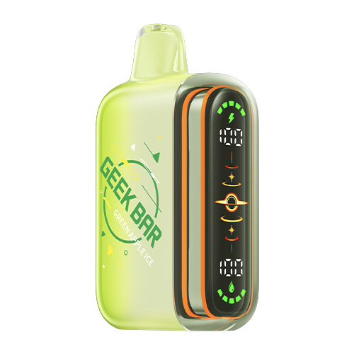 Geek Bar Pulse 2 Green Apple Ice Disposable Vape with up to 80,000 puffs, dual mesh coil and USB-C fast charging available at Wicks & Wires Vape Shoppe Canada