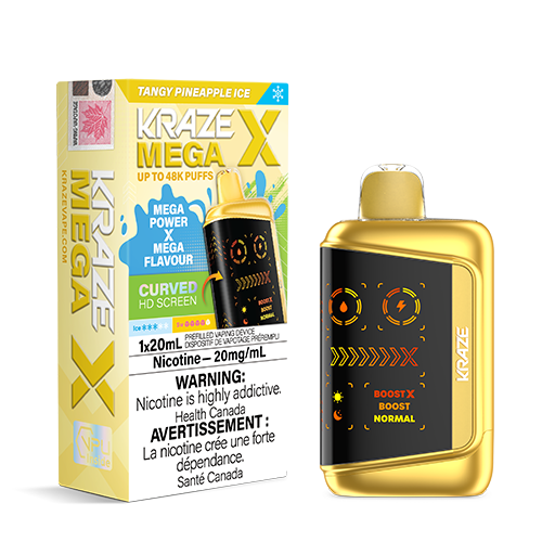 Kraze Mega X Tangy Pineapple Ice Disposable Vape