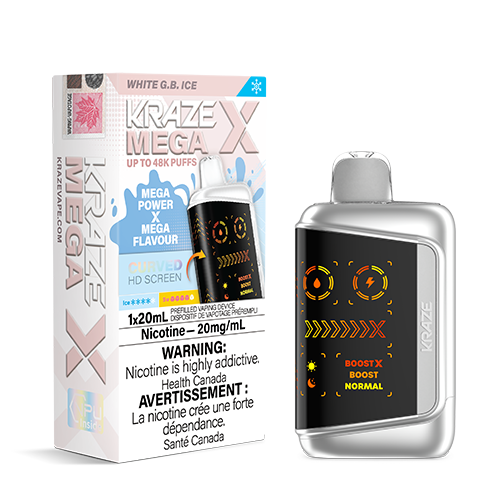 Kraze Mega X White G.B. Ice Disposable Vape