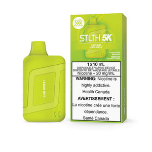 Lemon Mint STLTH 5K Disposable by STLTH Toronto GTA Vaughan Ontario Canada Wicks & Wires Vape Shoppe