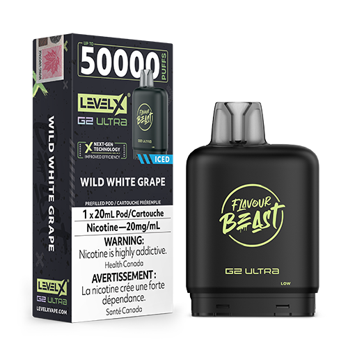 Level X G2 Ultra Pod Wild White Grape Ice a white grape with a hint of ice.