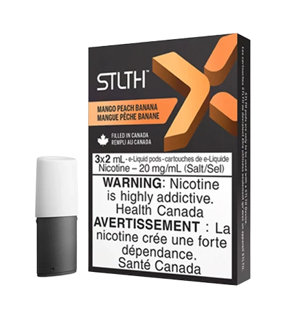 Mango-Banana-Peach-STLTH-X-Pods-Toronto-GTA-Vaughan-Ontario-Canada-Wicks-and-Wires-Vape-Shoppe