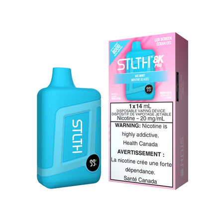 ice Mint STLTH 8K Pro Disposable by STLTH Toronto GTA Vaughan Ontario Canada Wicks & Wires Vape Shoppe