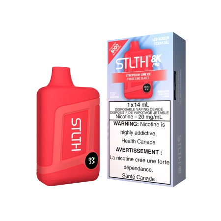Strawberry Lime STLTH 8K Pro Disposable by STLTH Toronto GTA Vaughan Ontario Canada Wicks & Wires Vape Shoppe
