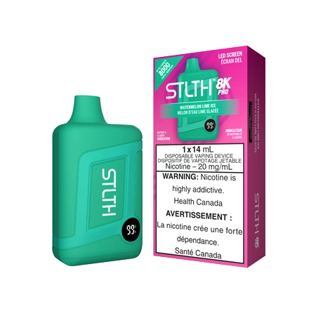 Watermelon Lime Ice STLTH 8K Pro Disposable - STLTH STLTH 8K Pro Disposable by STLTH Toronto GTA Vaughan Ontario Canada Wicks & Wires Vape Shoppe