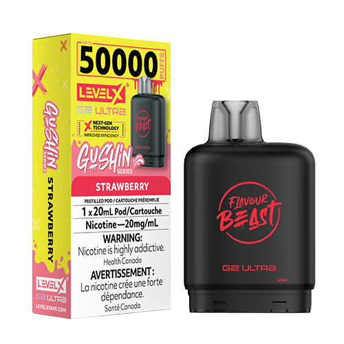 Gushin Strawberry Level X G2 Ultra pod flavour