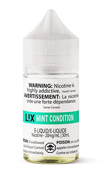 Mint Condition by LIX E-liquid Toronto GTA Vaughan Ontario Canada Wicks & Wires Vape Shoppe