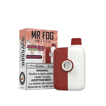 Bubble Gang Sour Apple Berry Mr Fog Switch Disposable Toronto GTA Vaughan Ontario Canada Wicks & Wires Vape Shoppe