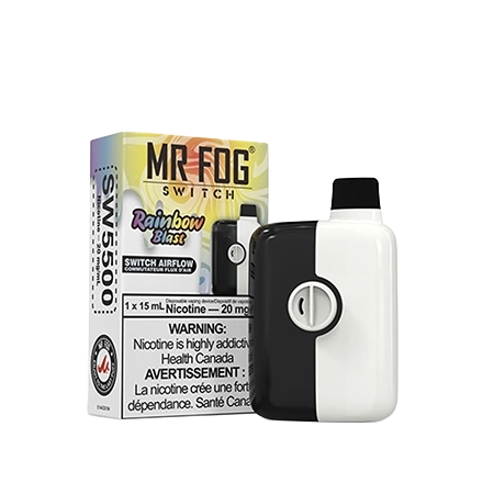 Rainbow Blast Mr Fog Switch Disposable Toronto GTA Vaughan Ontario Canada Wicks & Wires Vape Shoppe