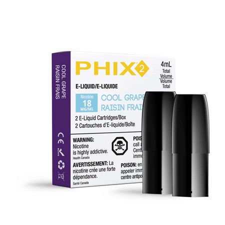 PHIX Pods Cool Grape by MLV Toronto GTA Vaughan Ontario Canada Wicks & Wires Vape Shoppe