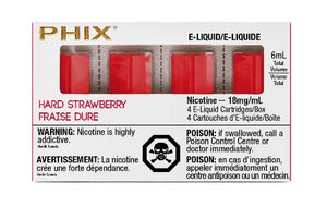 PHIX Pods 4 Pack Hard Strawberry by MLV Toronto GTA Vaughan Ontario Canada Wicks & Wires Vape Shoppe