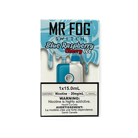 Blue Raspberry Cherry Ice Mr Fog Switch Disposable Toronto GTA Vaughan Ontario Canada Wicks & Wires Vape Shoppe