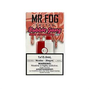 Bubble Gang Wild Strawberry Ice Mr Fog Switch Disposable Toronto GTA Vaughan Ontario Canada Wicks & Wires Vape Shoppe