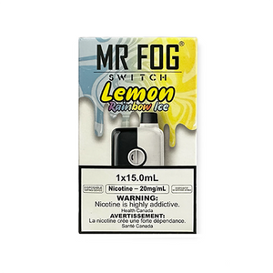 Lemon Rainbow Ice Mr Fog Switch Disposable Toronto GTA Vaughan Ontario Canada Wicks & Wires Vape Shoppe