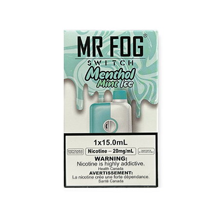 Menthol Mint Ice Mr Fog Switch Disposable Toronto GTA Vaughan Ontario Canada Wicks & Wires Vape Shoppe