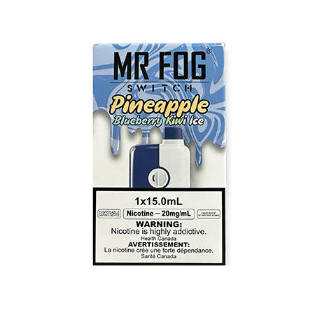 Pineapple Blueberry Kiwi Ice Mr Fog Switch Disposable Toronto GTA Vaughan Ontario Canada Wicks & Wires Vape Shoppe