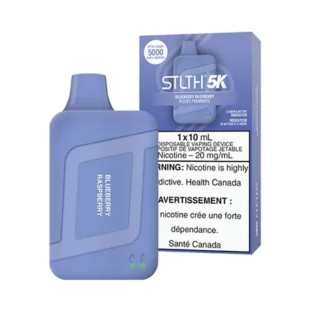 Blue Raspberry STLTH 5K Disposable by STLTH Toronto GTA Vaughan Ontario Canada Wicks & Wires Vape Shoppe