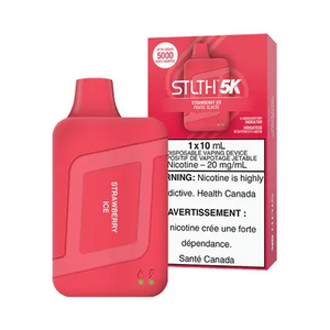 Strawberry Ice  STLTH 5K Disposable by STLTH Toronto GTA Vaughan Ontario Canada Wicks & Wires Vape Shoppe