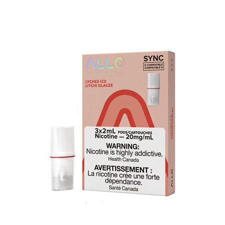 Lychee Ice by Allo Sync Toronto GTA Vaughan Ontario Canada Wicks & Wires Vape Shoppe