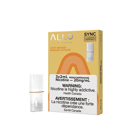 Juicy Mango by Allo Sync Toronto GTA Vaughan Ontario Canada Wicks & Wires Vape Shoppe
