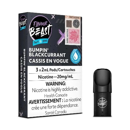 Bumpin' Blackcurrant Iced by Flavour Beast S-Compatible Pods Toronto GTA Vaughan Ontario Canada Wicks & Wires Vape Shoppe